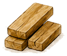 Pictogramme planches de bois.